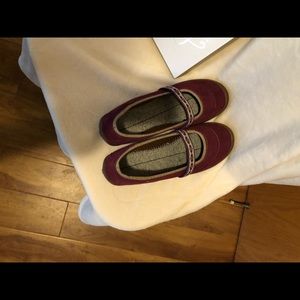 Lands End Mary Jane Suede Shoes Size 9B